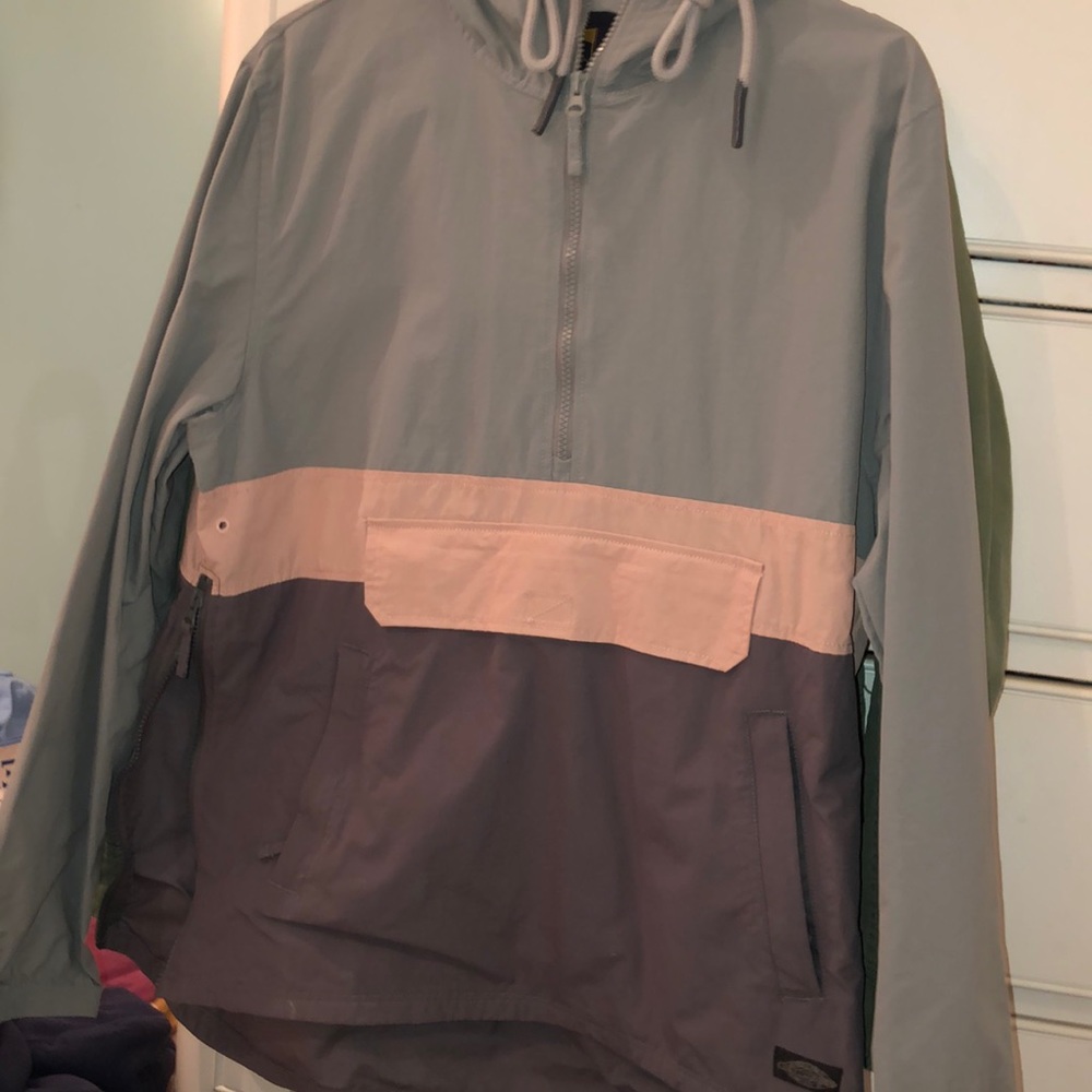 Gray and pink rain / windbreaker